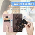 thumbnail image 7 of Feishell Embossed PU Leather Wallet Phone Case for Google Pixel 7a 6.1 inch,Full Protection Magnetic Clasp Flip Stand Card Slots Shockproof Protective Cover with Hand Strap,Rosegold, 7 of 7