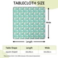 thumbnail image 2 of Turquoise Unicorn Magic Pattern Square Fitted Tablecloth with Elastic Edge,Square Table Cover,Washable Elastic Table Cover for Home Kitchen Party Decor 34"x34", 2 of 6