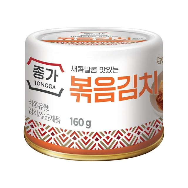 Original Can Kimchi (Pack of 4), Shelf Stable Canned Kimchi, Spicy Korean Authentic Fermented Pickled Cabbage, Perfect with Ramen, Noodles and Rice