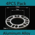 thumbnail image 2 of Adaptador espaciador de rueda de coche grueso de aleación de aluminio plateado de 8 piezas de 5 mm para piezas de coche Baoblaze Calzas espaciadoras de rueda de coche, 2 of 7