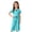 E328-Blue, variant on hengsof Girls Solid Ruffle Bow Short Sleeve T Shirt Wide Leg Pants Set, Summer Crewneck Top Elastic Waist Pants Set, Soft Loungewear Casual Two Piece for 0-11 Years