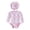 Light Pink, variant on Shadoumai Baby Girls Sun Protective Long Sleeve Rash Guard Swimwear UPF 50 -Piece Bathing Suit For Toddler