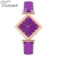 thumbnail image 1 of Reloj de cuarzo para mujer, relojes para mujer VANSVAR Reloj de pulsera analógico con correa de cuero de cuarzo informal para mujer Reloj de acero inoxidable, 1 of 2