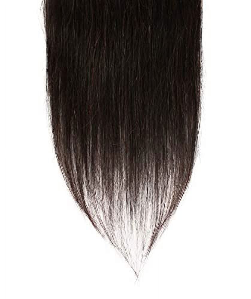 LUXLUXE Rico 100% Unprocessed A7 Grade Human Hair Bundle Free Part 4X4 Hand Tied Swiss Lace Closure
