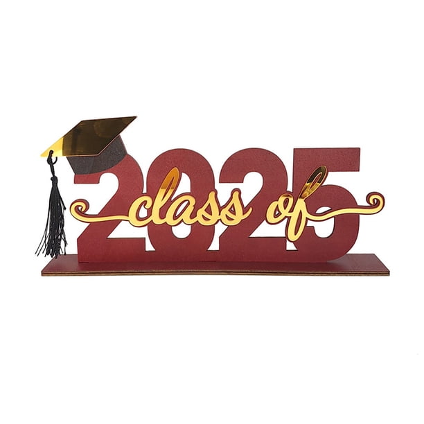 Graduación y vuelta al cole 2025 Adornos de madera para escritorio Decoraciones para la temporada de graduación 2025 Adornos de madera para la temporada de graduación