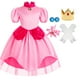 thumbnail image 1 of Trajes de princesa de carnaval de Halloween para niños, melocotón dulce, ropa rosa para niñas, cosplay infantil, actuación de cumpleaños, fiesta de carnaval zhangyuxiang unisex, 1 of 2