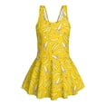 thumbnail image 4 of Uourmeti Playful Cartoon Banana Print Girls' Skirted One-Piece Swimsuit - Quick Dry Stretch Swim Dress for Beach & Pool Vacation, 4 of 8