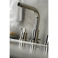 thumbnail image 4 of Kingston Brass FSC8959SVL Serena Widespread Bathroom Faucet with Brass Pop-Up, Polished Nickel, 4 of 8