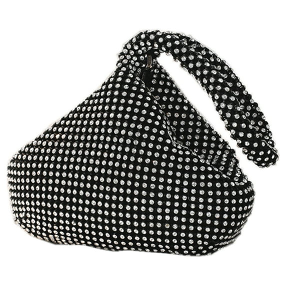 Women's Triangle Bling Glitter Purse Sparkly Clutch Evening Luxury Bags Party Prom, L