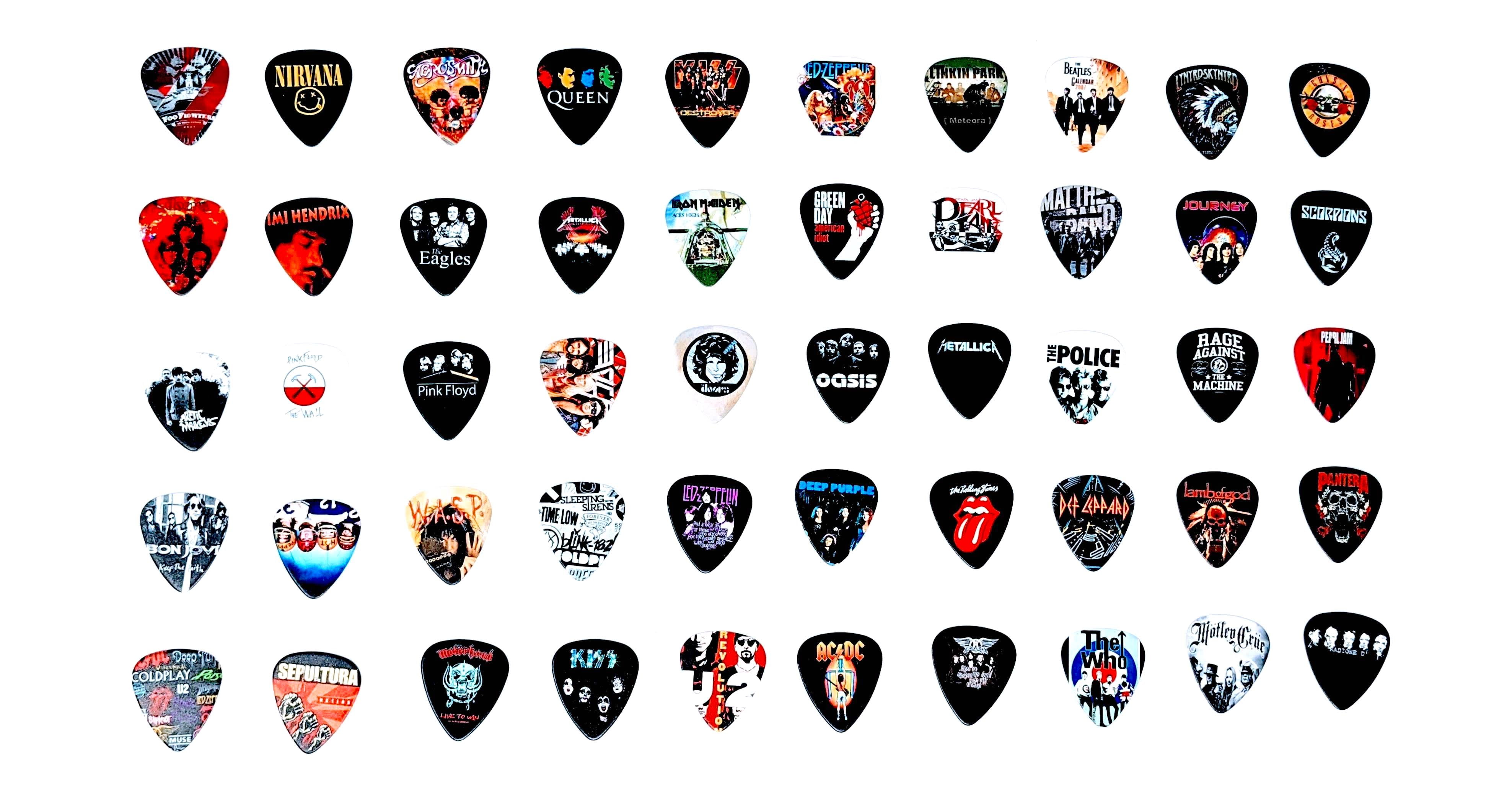 Legendary Bands Guitar Picks - [Limited Grand Edition-Standard] - 50 popular band picks in a packet