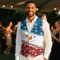 thumbnail image 4 of Yuyamidu Cute Snowman Mens Suit Vest Business Formal Dress Vests for Men Size 3XL Christmas Casual Wedding Tuxedo Party Waistcoat, 4 of 7