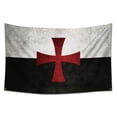 thumbnail image 1 of Bandera Tapestry de los Caballeros Templarios con la Cruz de las Cruzadas, 90 x 150 cm, 1 of 1