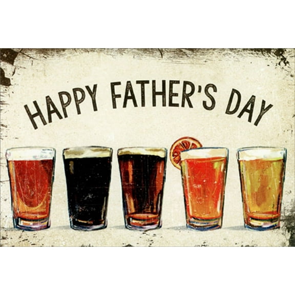 Pictura Five Glasses of Beer Father's Day Card