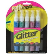 Angle View: Puffy Glitter 3D Paint Pens, 5 Count