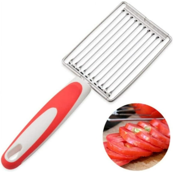 Casewin Ham Slicer, Fruit Ergonomic Handle Tomato Cutter, Anti-slip for Home Kitchen Tool, Orange