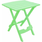 QIZONG Manufacturing 8500-08-3700 Plastic Quik-Fold Side Table, Summer Green