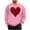 Pink, variant on WREESH Men's Graphic Sweatshirts Valentine's Day Heart Printed Crewneck Sweatshirts Casual Pullover Tops Spring Black