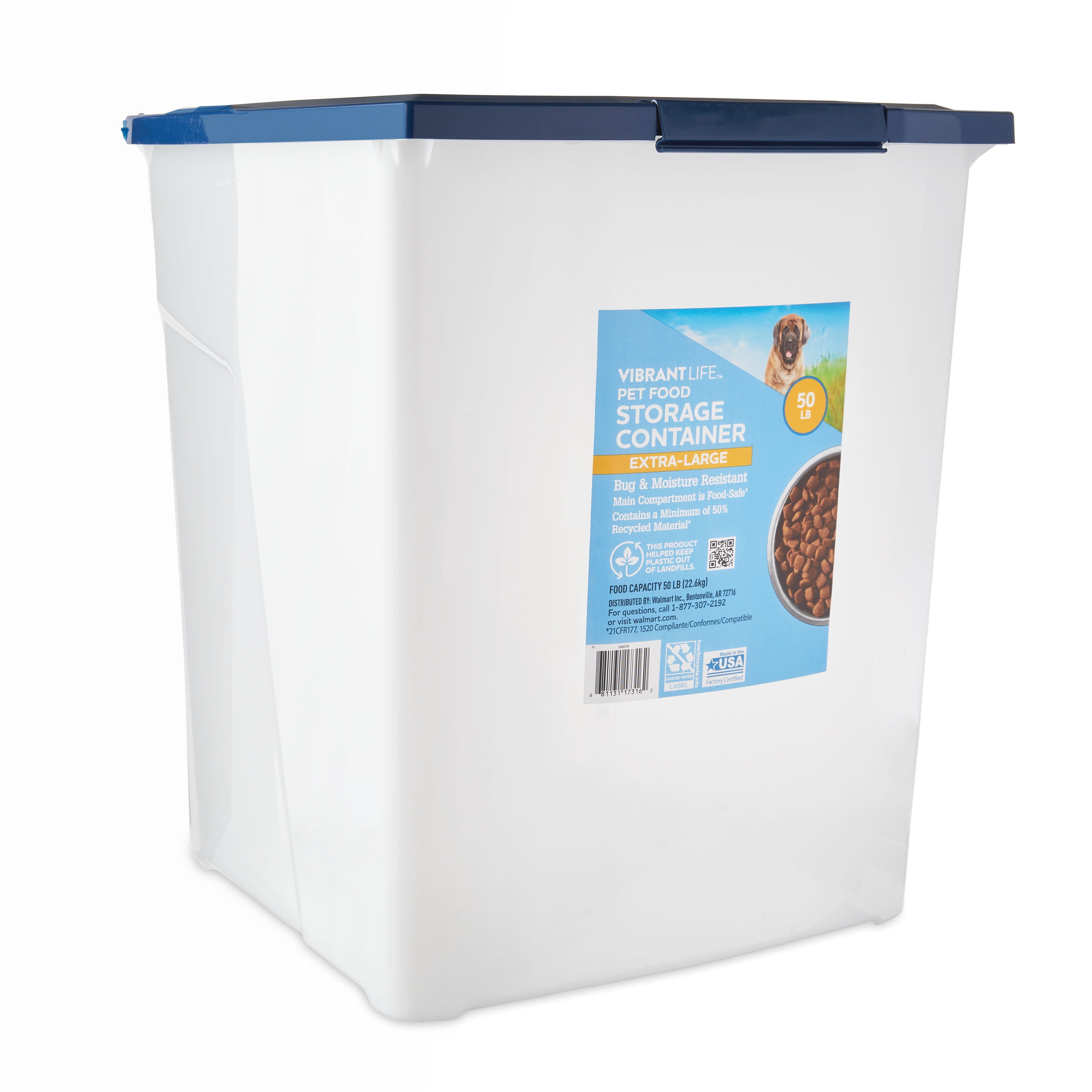Rolling Airtight Pet Food Storage Container 3-Pc Set w Scoop Multi-Purpose Bins 