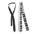 thumbnail image 1 of 2PCS Piano Stave Pattern Necktie Premium Party Necktie Comfortable Necktie, 1 of 6