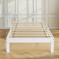 thumbnail image 2 of Subrtex 12" Solid Wood Platform Bed Frame with Wooden Slats, White, Twin, 2 of 8