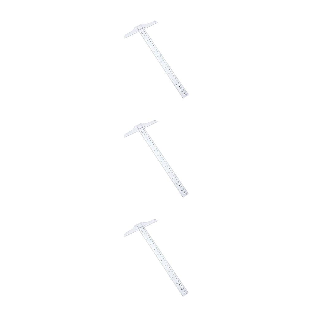 Seitruly T-shaped Transparent Ruler Scale Students Teacher Layout ...