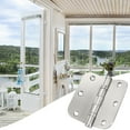 thumbnail image 5 of Stainless Steel Door Hinges 3.5''X 3.5'' Ball Bearing Hinges Commercial Grade Heavy Duty Hinges with 5/8 Inch Radius Corners, Door Interior Metal Hardwares, 3 Pack, 5 of 5