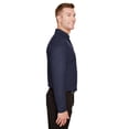 thumbnail image 3 of Devon & Jones DG20L Men's CrownLux Performance Plaited Long Sleeve Polo-Navy-6XL, 3 of 3