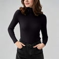 thumbnail image 3 of Lolmot Turtleneck Sweaters for Women Trendy Ribbed Knitted Long Sleeve Shirts Stretchy Slim Basic Tees Lightweight Undershirts, 3 of 9