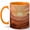 Orange, variant on Desert Sunrise Coffee Mug, Boho Southwest Cactus Mountain Landscape Design, 11 oz Ceramic Cup