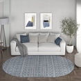 thumbnail image 3 of Madison Transitional 5' x 7' Oval Dark Gray and Cream Polypropylene Indoor Area Rug, 3 of 9