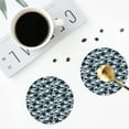 thumbnail image 4 of Vsdgher Angry Shark Print Leather Coasters for Drinks, Durable Drink Coasters 4 Set for Tabletop Protection, Luxurious Home Décor and Housewarming Gift-Round Shape, 4 of 6