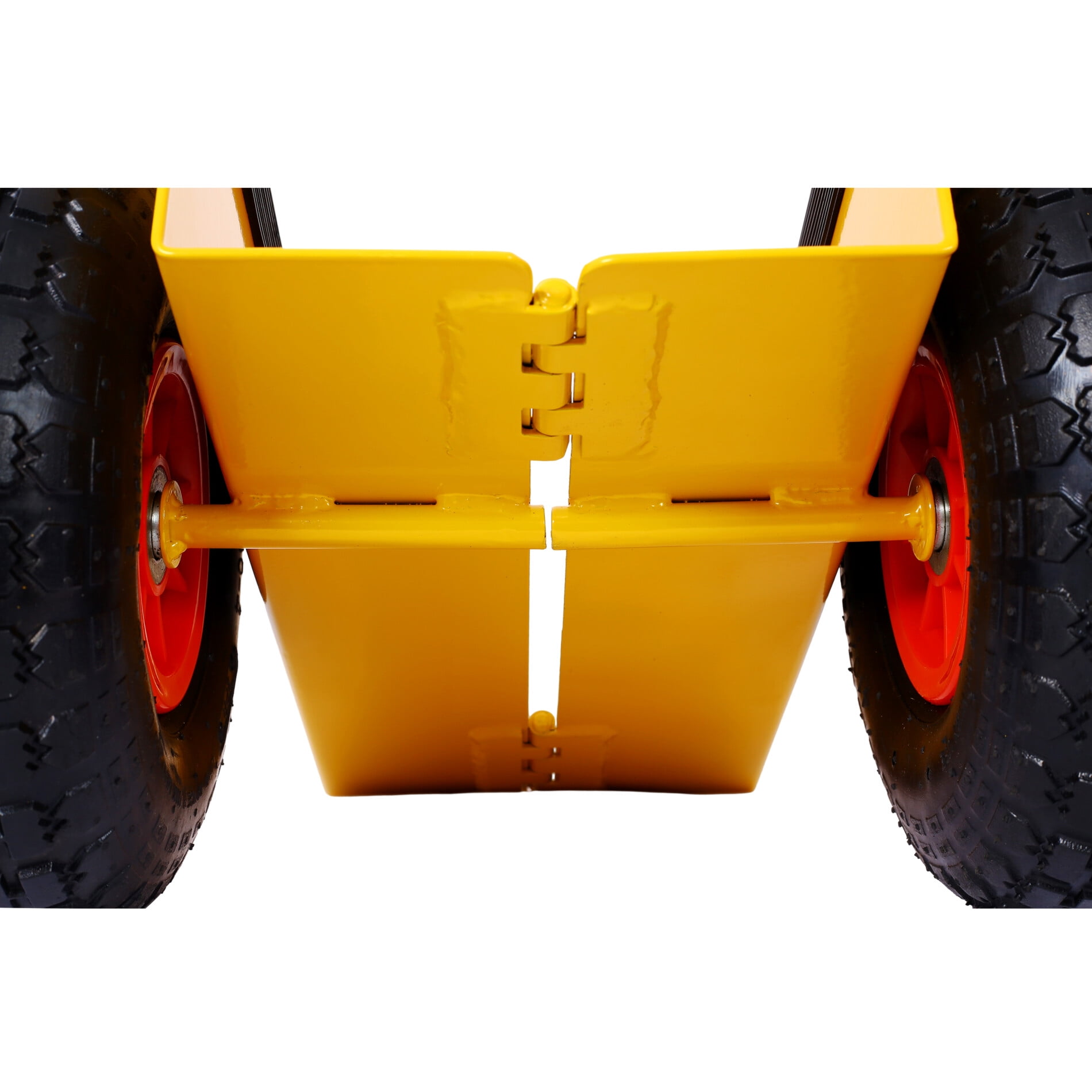 600LBS Load Capacity Panel Dolly with Handle, Heavy Duty Slab Dolly with Two 10" Peneumatic Tires Wheels, All Terrain  Panel Dolly for Drywall Sheet Heavy Appliance, Material Handling, Yellow