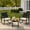 Beige, variant on Outdoor Bistro Chair Set - 3 Piece Motion Rocker with Extra-Wide Seat, Reinforced Steel Frame, All-Weather Handwoven Wicker for Porch, Garden, Balcony,Medium Gray