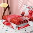 thumbnail image 5 of Homewish Red Bowtie Zipper Full Size Comforter Sets with Fitted Sheet and 2 Pillowcases for Kids Girls, Sequins Cheetah Print Zipper Bedding Set, 5 of 7