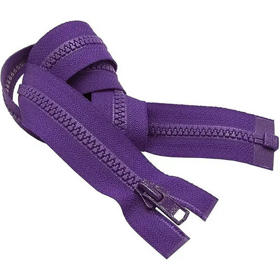 YKK #3 Molded Vislon Purple Lightweight Jacket Separating Zipper - Color: Purple #559 - Made in The United States (1 Zipper Per Pack) (27" Inches)