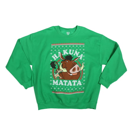 Lion King Hakuna Matata Ugly Christmas Sweater, Green