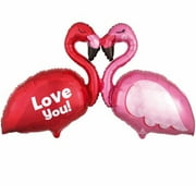 Giant Flamingo Love You Multi - Foil Balloon 46" Tall.