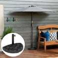 thumbnail image 2 of Outsunny Half Umbrella Base 21lbs Umbrella Stand with Flower Pattern, Black, 2 of 10