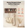 thumbnail image 3 of Coat Rack with Shoe Storage, 3-in-1 Hall Tree Combo, Rustic Brown, 3 of 9
