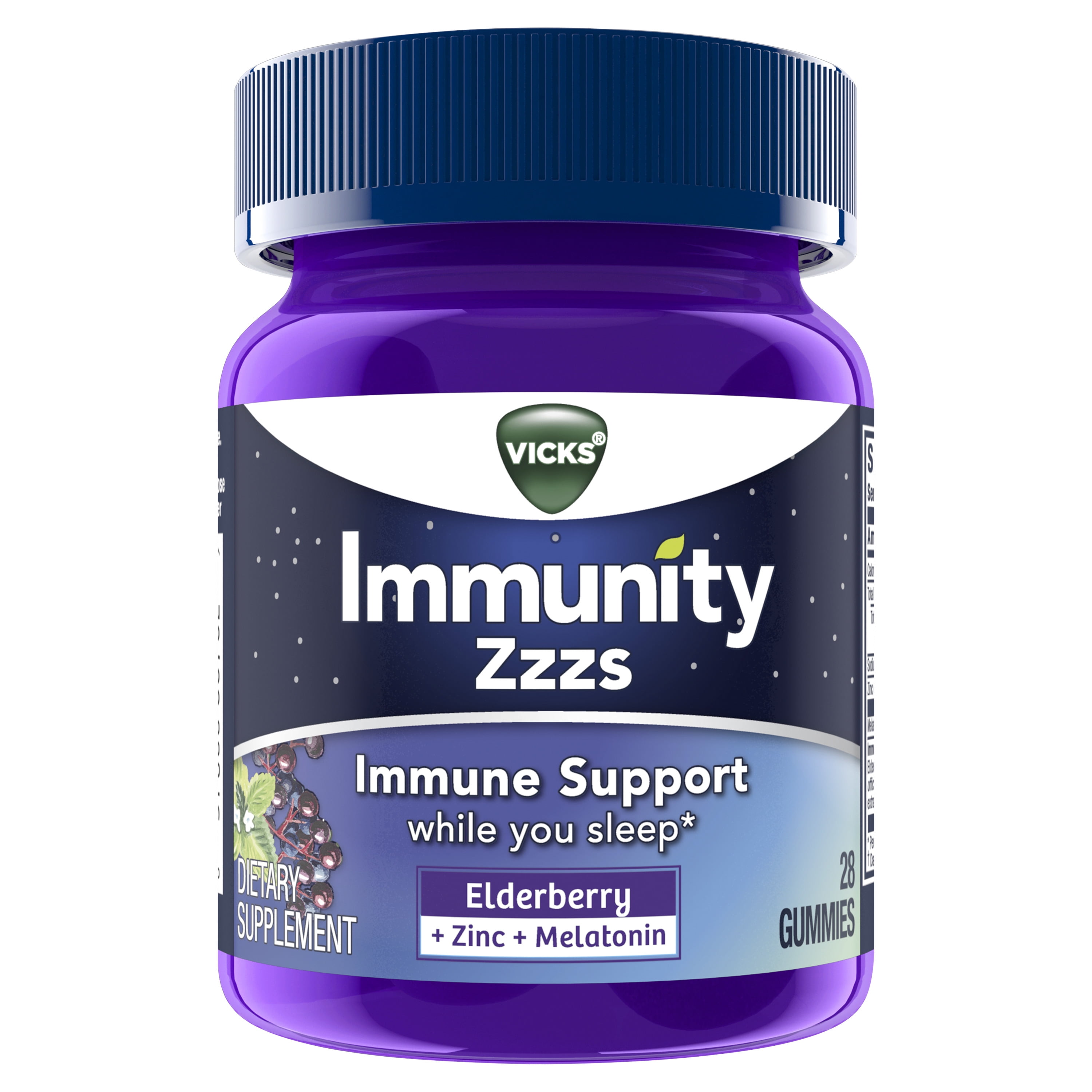 Vicks Immunity Zzzs Immune Support Gummies, 28 count with Antioxidant