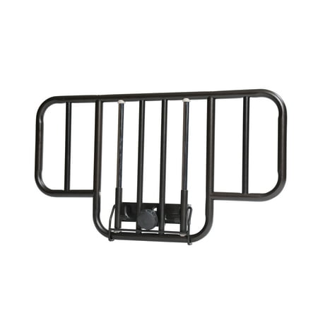 Drive Medical No Gap Half Length Side Bed Rails with Brown Vein Finish, 1 Pair