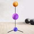 thumbnail image 2 of Ball Storage Rack, 3-Ball Holder for Yoga Exercise Stability Balls, Space-Saving Corner Stand, Heavy Duty Metal Gym Home Fitness Equipment Organizer, 2 of 15