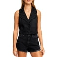 thumbnail image 1 of Blouse Sans Manches Ajustée à Rayures pour Femmes, 1 of 4