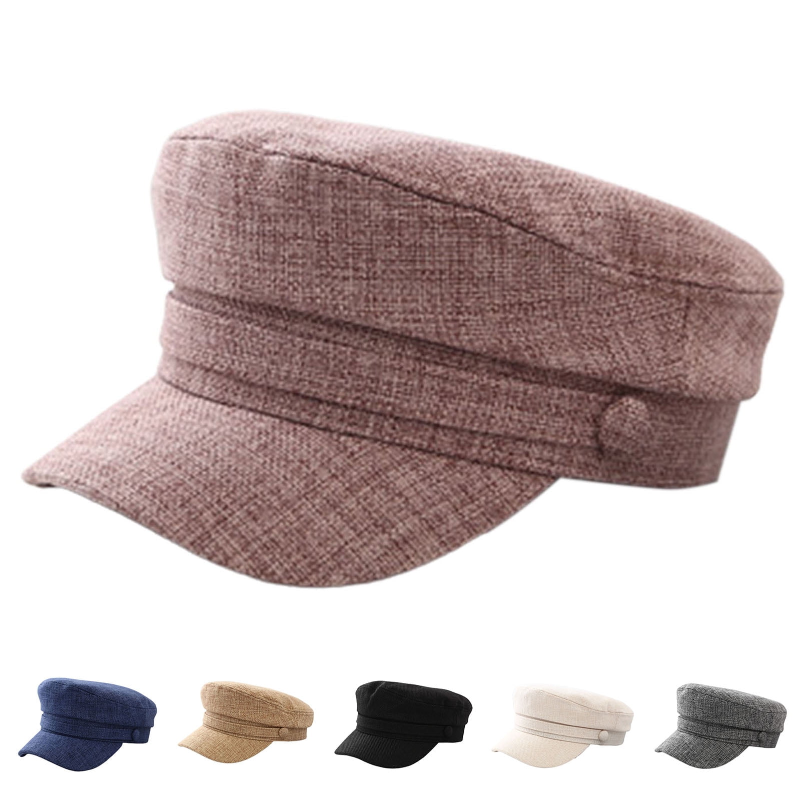 Women Men Wool French Beret Solid Color Warm Beanie Hat 