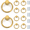 Gold, variant on 10‑Pack Gold Ring Drawer Pulls, Zinc Alloy Single‑Hole Gold Cabinet Ring Handles, 35×32 mm, Decorative Knobs for Dresser Cabinet Furniture Door