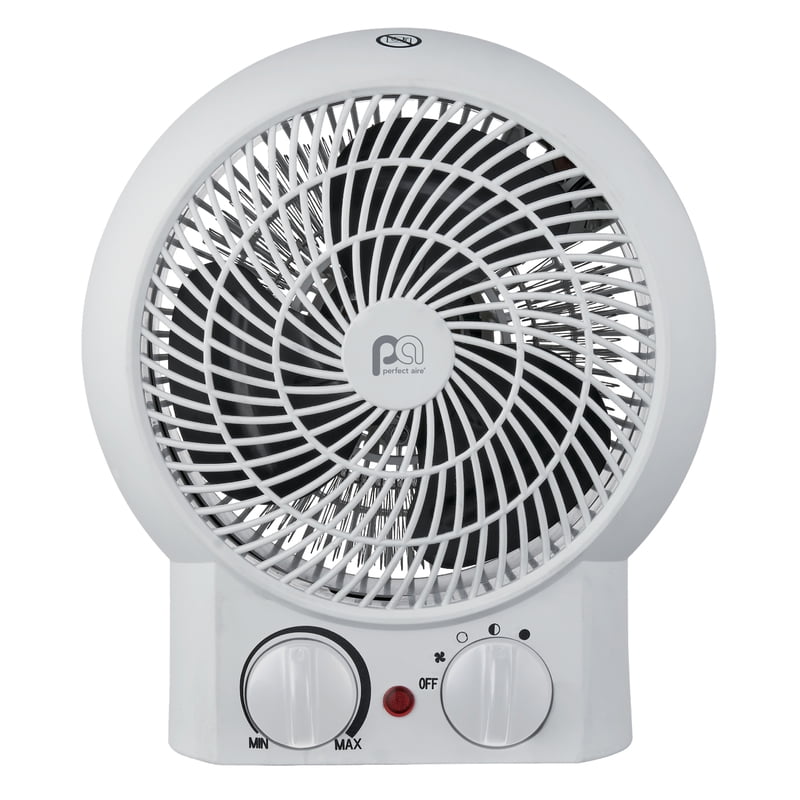 Perfect Aire 1phf9 1500w 900w 600w 2 In 1 Fan Forced Heater With Overheat And Tip Over Protection 2 All Season Fan Only Speeds White Walmart Com
