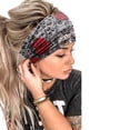 thumbnail image 3 of Pañuelo bohemio con estampado de leopardo, banda para el cabello con borde ancho, banda para el cabello antisudor para yoga, deportes y fitness, accesorios para el cabello, 3 of 5