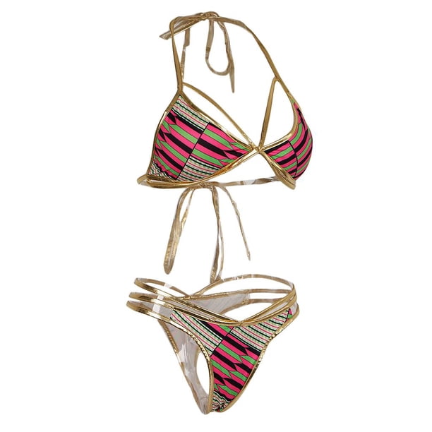 Conjunto de Bikini de Bajo Estampado Rainbow para Mujer, de , en S