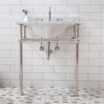 thumbnail image 6 of Water Creation Embassy 30" Single Brass Wash Stand in Polished Nickel & White, 6 of 8