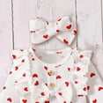 thumbnail image 6 of NOLDARES Newborn Baby Girl Clothes Infant Girls Floral Love Heart Printed Romper and Ruffle Pants Sets 4pcs Winter Fall Outfits(Q066-White), 6 of 6